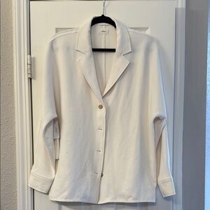 Wilfred Cream Long Sleeve Notched Collar Blazer